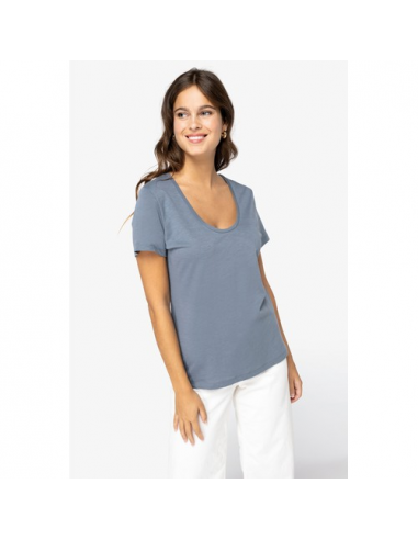 T-shirt slub donna ecosostenibile