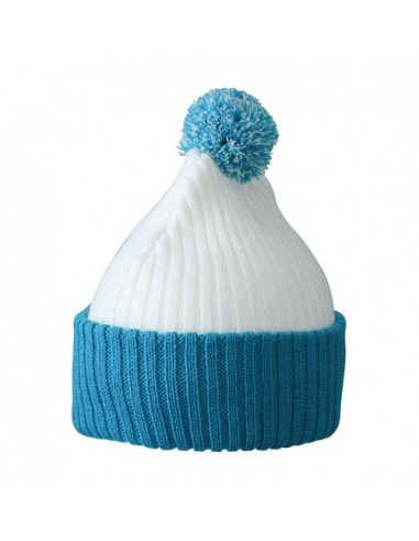 Knitted Cap with Pompon