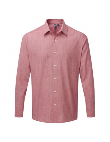 Men's Cotton Slub Chambray Long Sleeve Shirt