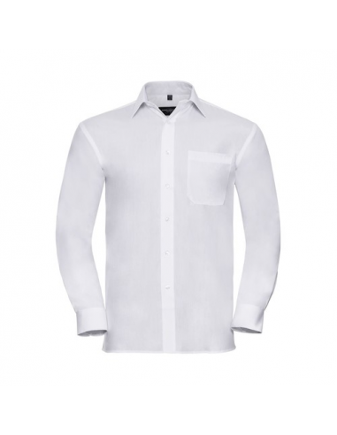 Men's Long Sleeve Pure Cotton Poplin Shirt