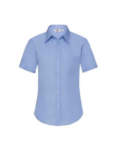 Ladies Poplin Shirt Short Sleeve