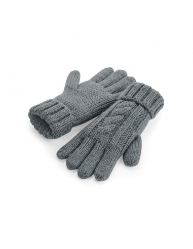 Cable Knit Melange Gloves