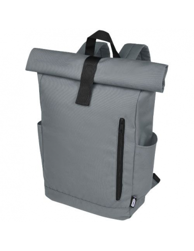 Zaino con chiusura arrotolabile per portatile da 15,6" in PET riciclato certificato GRS Byron 18L