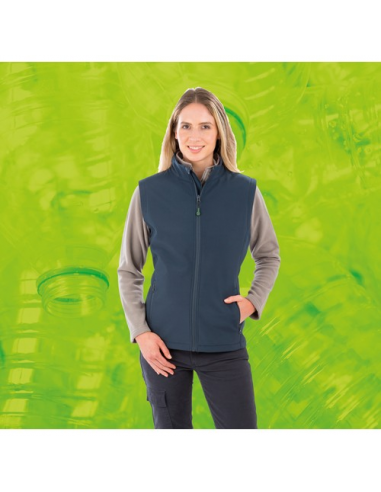 Bodywarmer softshell donna in materiale riciclato