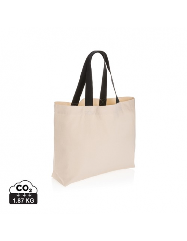 Shopper grande in canvas riciclato 240 gm2 non tinto Impact