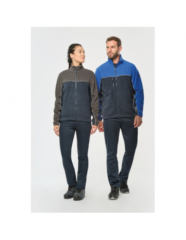 Giacca unisex in pile bicolore ecosostenibile