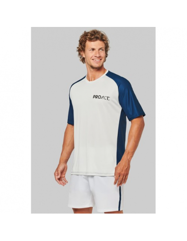 T-shirt uomo da padel bicolore maniche raglan