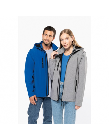 Giacca unisex Softshell a 3 strati con cappuccio e maniche staccabili