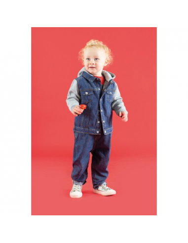 Giacca jeans bambino con cappuccio