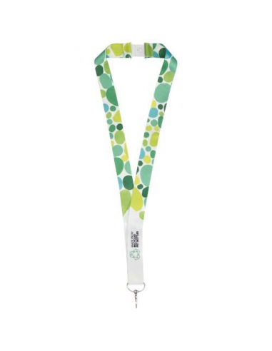 Lanyard Addie in PET riciclato con stampa in sublimazione e sgancio di sicurezza