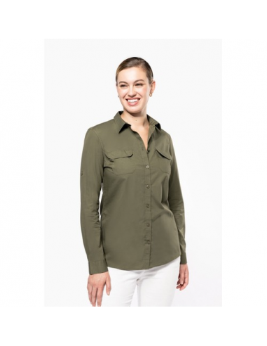 Camicia donna safari maniche lunghe