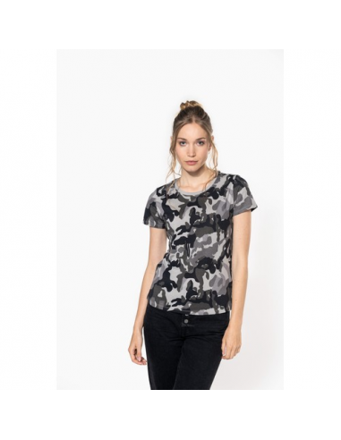 T-shirt mimetica donna maniche corte