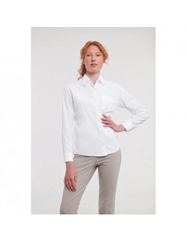 Camicia donna in policotone popeline manica lunga