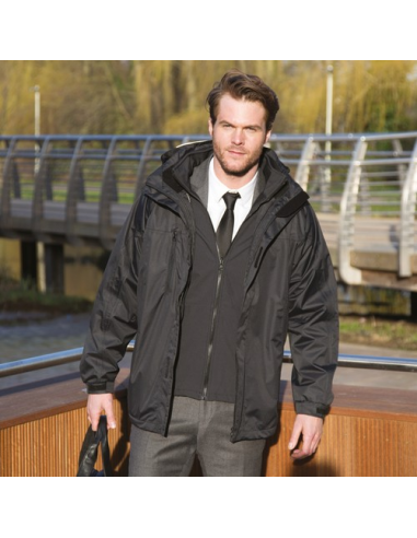 Parka uomo 3 in 1 con fodera Softshell