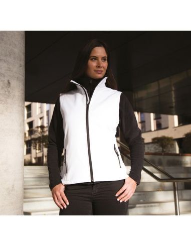 Softshell smanicato donna stampabile