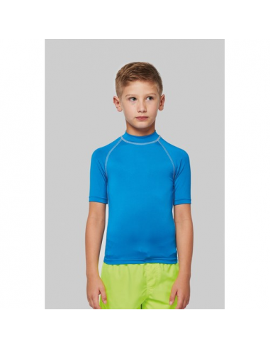 T-shirt tecnica unisex manica corta per bambino con protezione anti-UV