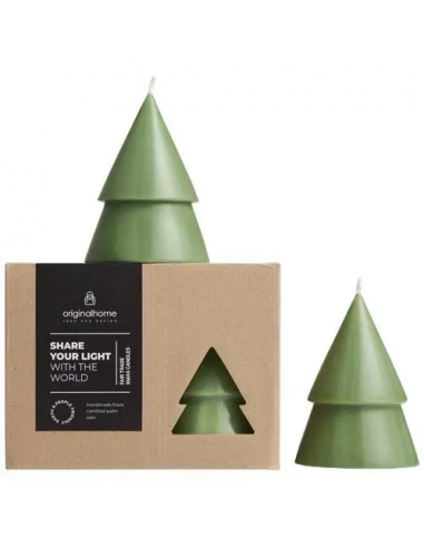 Set di due Candele a forma di albero di Natale - formato medio Originalhome