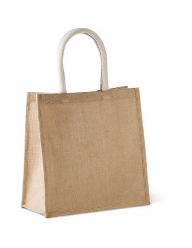 Borsa stile shopper in tela di juta - modello grande