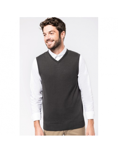 Maglione uomo smanicato scollo a V