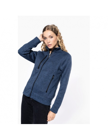 Giacca screziata donna full zip