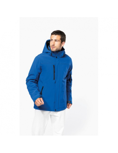 Parka uomo softshell imbottito con cappuccio