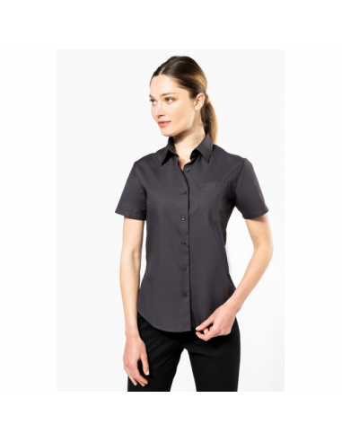 Camicia donna in popeline manica corta