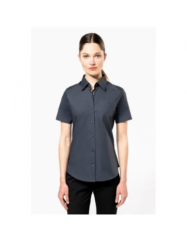 Camicia donna elasticizzata manica corta