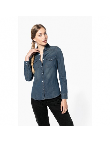 Camicia donna Denim manica lunga