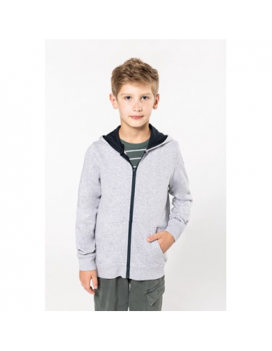 Felpa bambino con cappuccio full zip