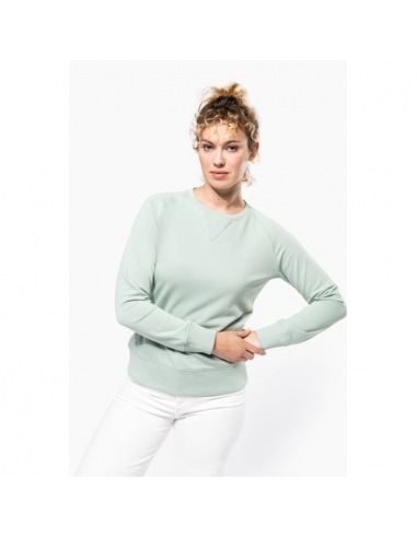 Felpa donna BIO girocollo manica raglan NON GARZATA