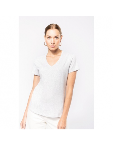 T-shirt donna manica corta scollo a V