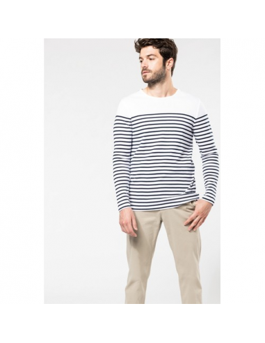 Maglia uomo alla marinara Breton manica lunga