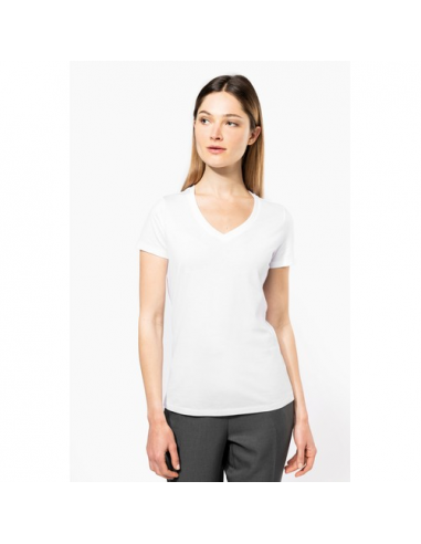 T-shirt donna Supima® scollo a V manica corta