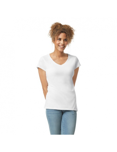 T-shirt donna con scollatura a V Softstyle