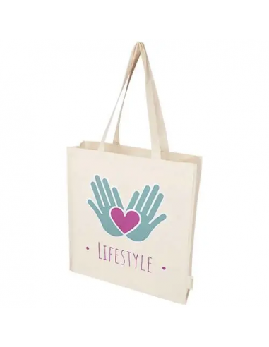 Tote bag con soffietto da 180 g/m² in tessuto biologico 14 l Orissa