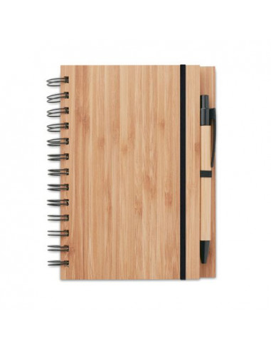 Notebook in bamboo con penna BAMBLOC