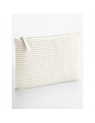 Striped Organic Cotton Accessory Pouch