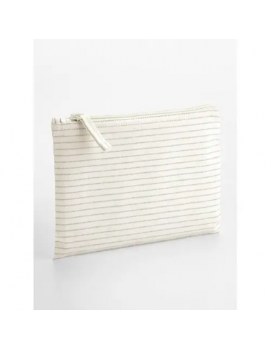 Striped Organic Cotton Accessory Pouch