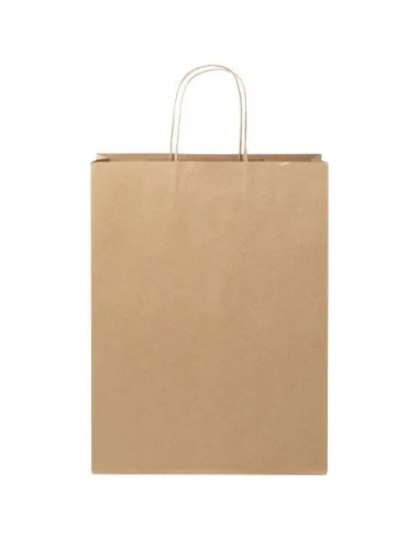 Shopper in carta Kraft da 120g/m2 con manici intrecciati - XXL