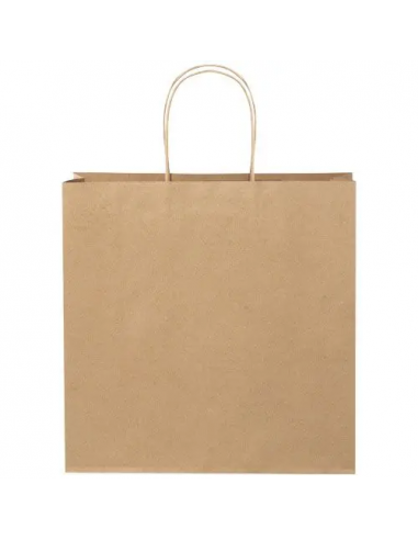 Shopper in carta kraft da 120g/m2 con manici intrecciati - XL