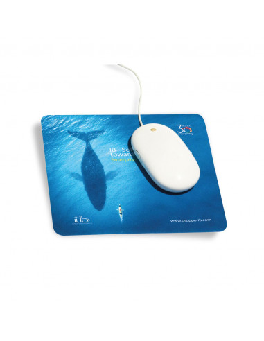 Mouse pad slim antiscivolo in microfibra (senza pvc)