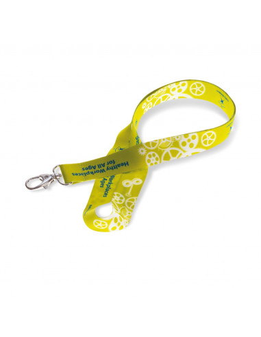 Lanyard semplice in materiale pet con moschettone nickel free