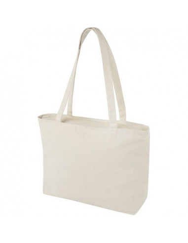 Shopper in cotone 320 g/m² con zip Ningbo - 15L