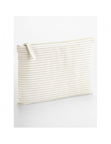 Striped Organic Cotton Accessory Pouch