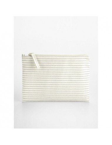 Striped Organic Cotton Accessory Pouch