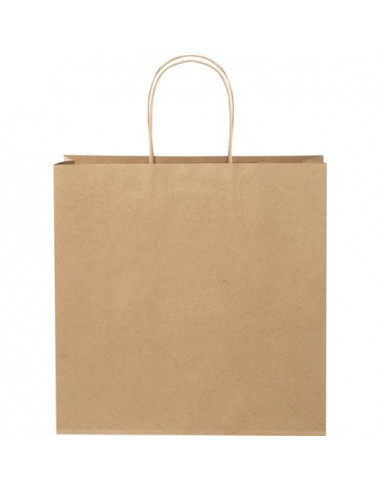 Shopper in carta kraft da 120g/m2 con manici intrecciati - XL