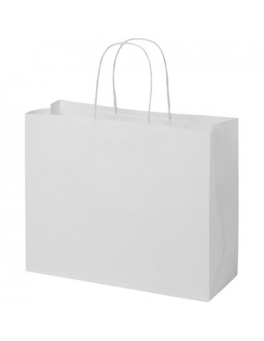 Shopper in carta kraft da 120g/m2 con manici intrecciati - grande