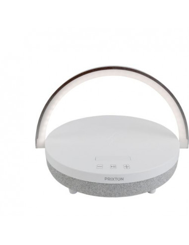 Lampada altoparlante 4 in 1 con base di ricarica wireless Prixton