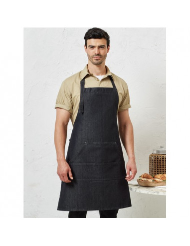 Jeans Stitch Denim Bib Apron