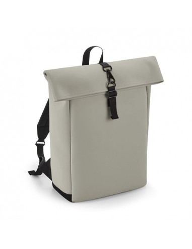 Matte PU Roll-Top Backpack